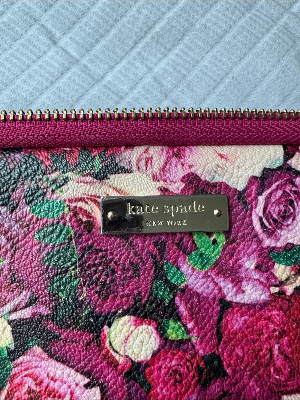 Kate Spade floral print laptop sleeve in Grant Street Roses